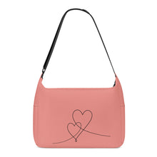 Load image into Gallery viewer, Ti Amo I love you - Exclusive Brand - Light Coral 2 - Double Script Heart - Journey Computer Shoulder Bag
