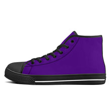 Load image into Gallery viewer, Ti Amo I love you - Exclusive Brand - Pigment Indigo- High-Top Canvas Shoes - Black Soles
