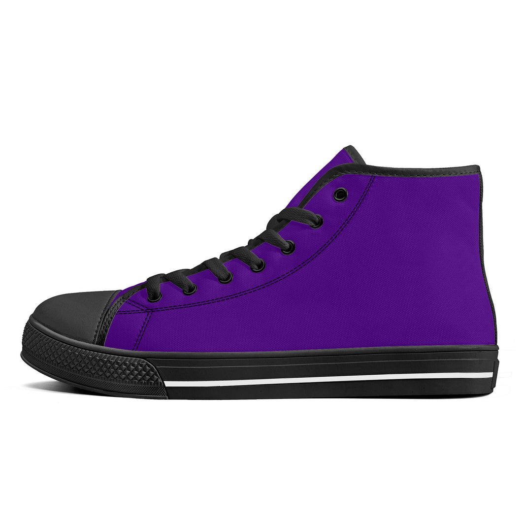 Ti Amo I love you - Exclusive Brand - Pigment Indigo- High-Top Canvas Shoes - Black Soles