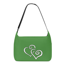 Load image into Gallery viewer, Ti Amo I love you - Exclusive Brand - May Green - Double White Heart - Journey Computer Shoulder Bag
