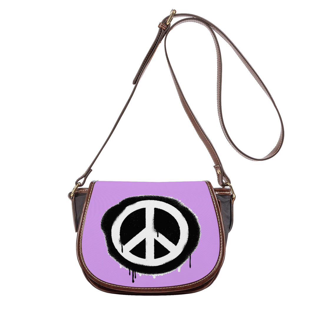 Ti Amo I love you - Exclusive Brand - Perfume - Peace Sign - Saddle Bag