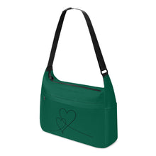 Load image into Gallery viewer, Ti Amo I love you - Exclusive Brand - Castleton Green - Double Script Heart - Journey Computer Shoulder Bag
