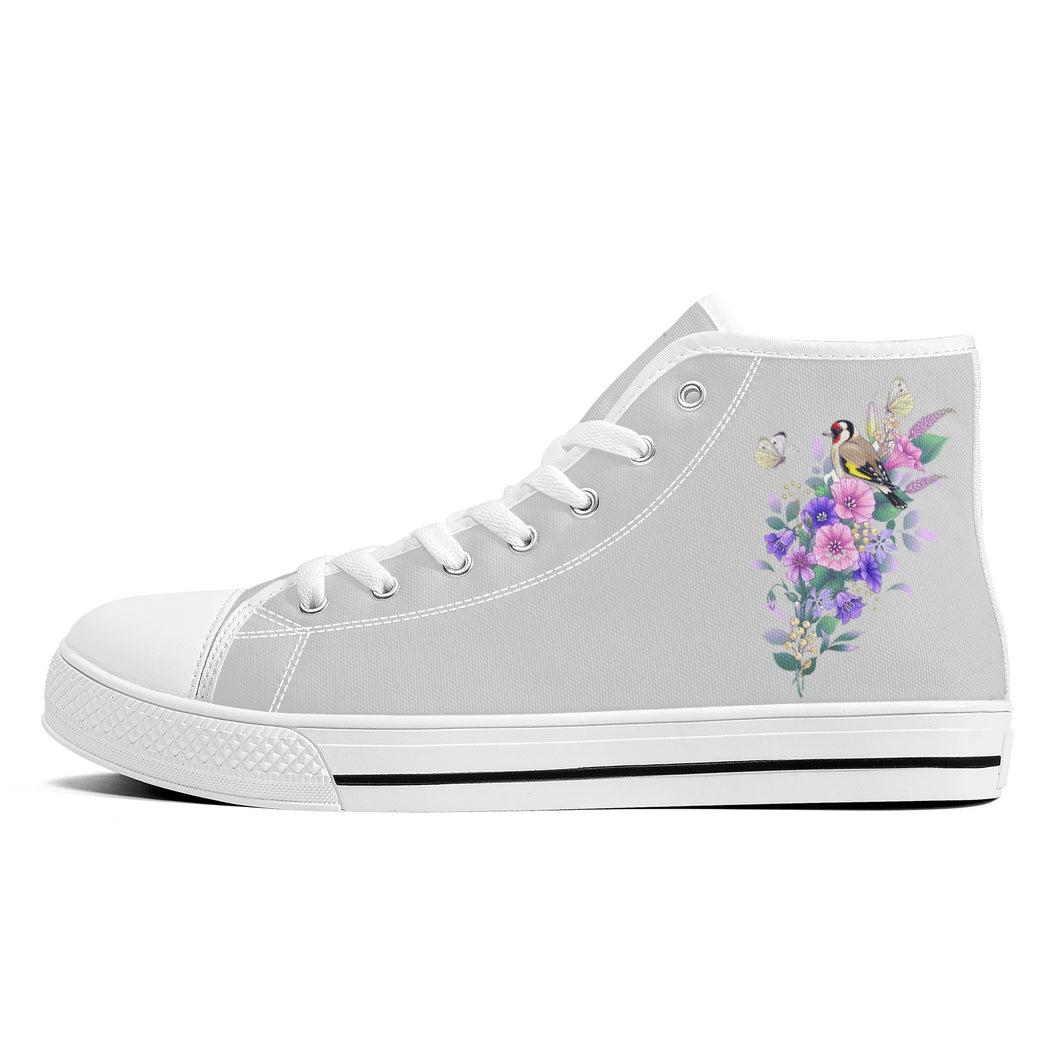 Ti Amo I love you  - Exclusive Brand - High-Top Canvas Shoes - White Soles