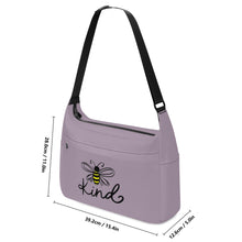 Load image into Gallery viewer, Ti Amo I love you - Exclusive Brand - Heliotrope Gray - Bee Kind - Journey Computer Shoulder Bag
