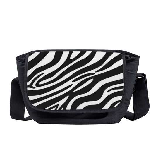 Ti Amo I love you - Exclusive Brand  -Black & White Stripe - Unisex Messenger Bags