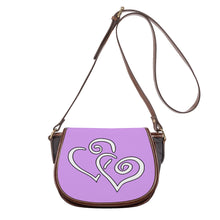 Load image into Gallery viewer, Ti Amo I love you - Exclusive Brand - Perfume - Double White Heart - Saddle Bag
