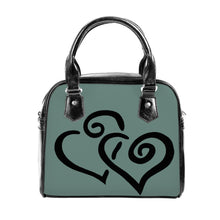 Load image into Gallery viewer, Ti Amo I love you - Exclusive Brand - AuroMetalSaurus - Double Black Heart -  Shoulder Handbag
