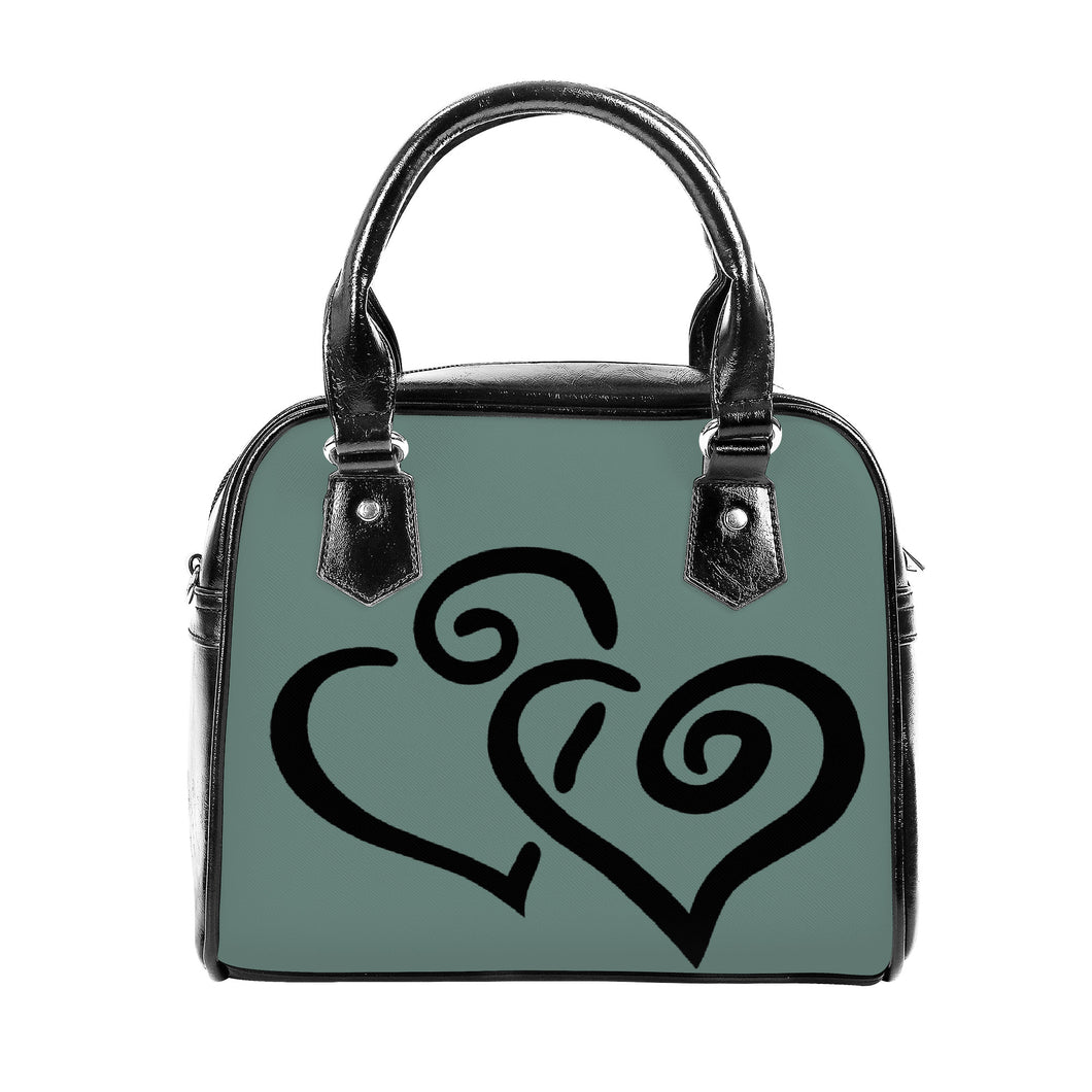 Ti Amo I love you - Exclusive Brand - AuroMetalSaurus - Double Black Heart -  Shoulder Handbag