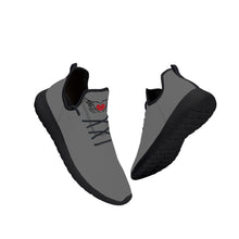 Load image into Gallery viewer, Ti Amo I love you - Exclusive Brand  - Dove Gray - Skelton Hands with Heart - Lightweight Mesh Knit Sneaker - Black Soles
