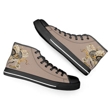 Load image into Gallery viewer, Ti Amo I love you - Exclusive Brand - Quicksand - Octopus - High-Top Canvas Shoes - Black
