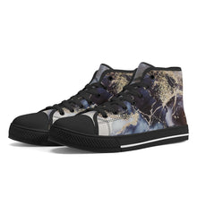 Load image into Gallery viewer, Ti Amo I love you - Exclusive Brand - High-Top Canvas Shoes - Black Soles
