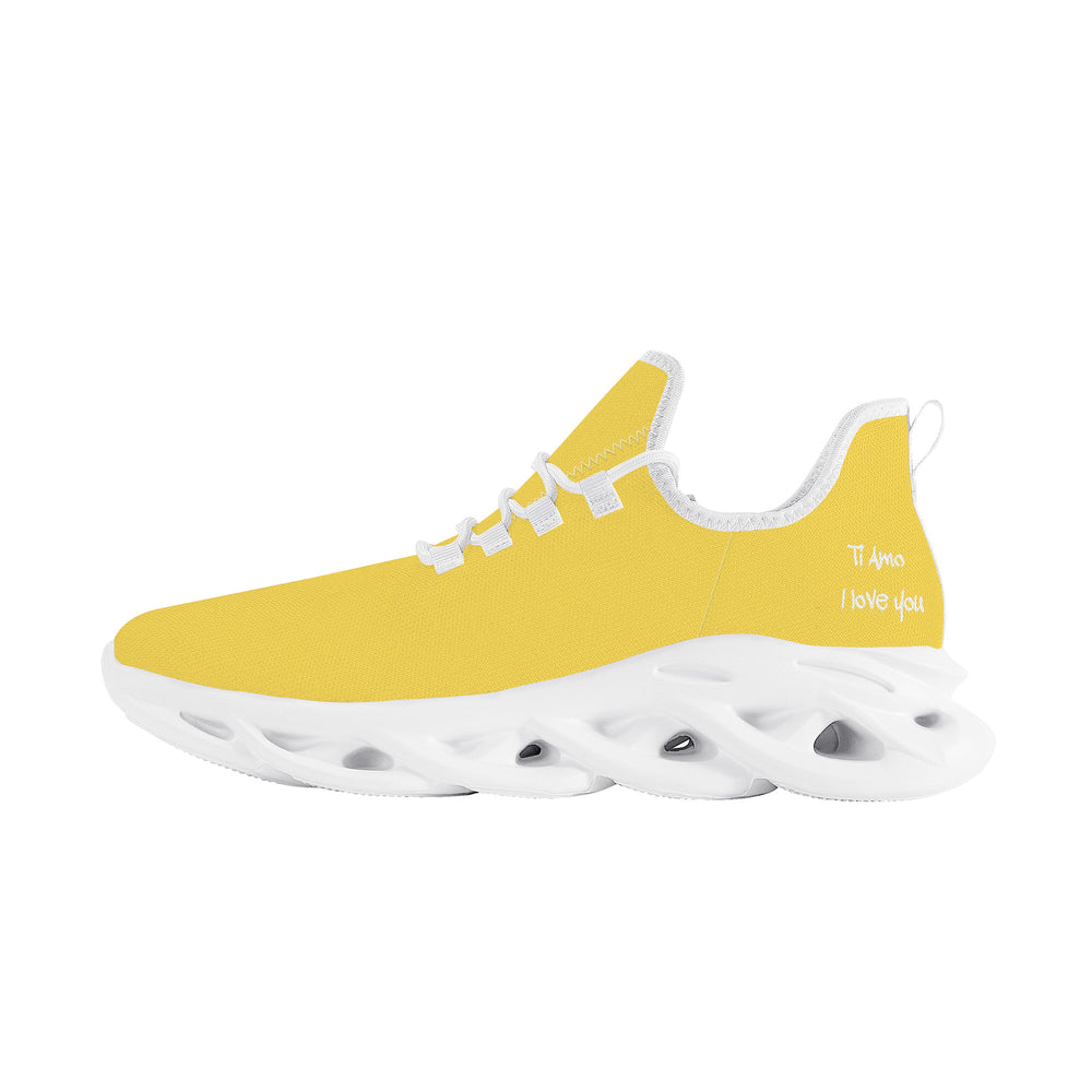 Ti Amo I love you - Exclusive Brand  - Mustard Yellow - Mens / Womens - Flex Control Sneakers- White Soles