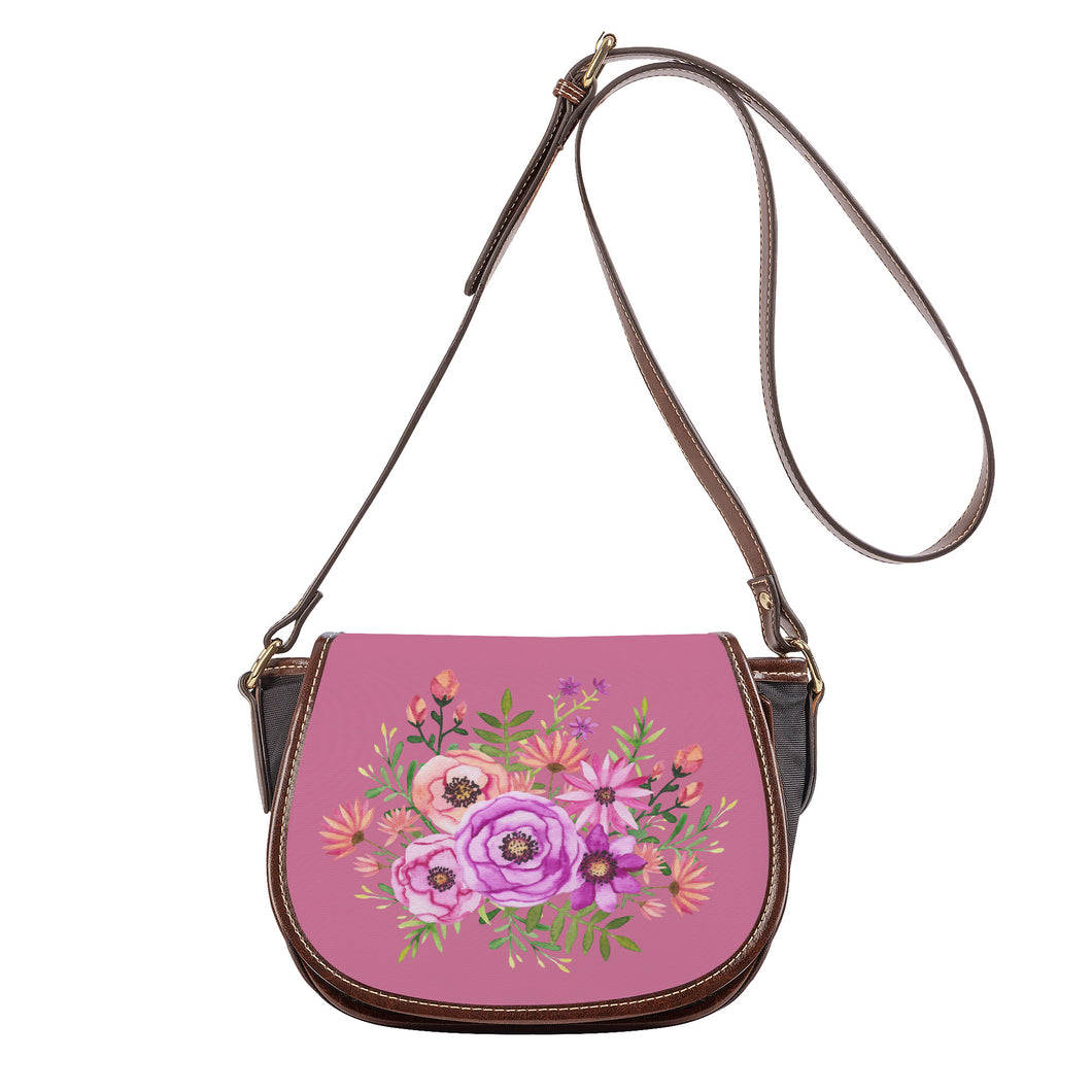 Ti Amo I love you - Exclusive Brand - Charm - Floral Bouquet -  Saddle Bag