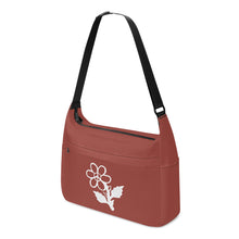 Load image into Gallery viewer, Ti Amo I love you - Exclusive Brand - Cognac - White Daisy - Journey Computer Shoulder Bag
