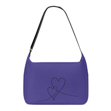 Load image into Gallery viewer, Ti Amo I love you - Exclusive Brand - Dark Slate Blue - Double Script Heart - Journey Computer Shoulder Bag
