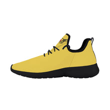 Load image into Gallery viewer, Ti Amo I love you - Exclusive Brand - Mustard Yellow - Skelton Hands with Heart - Mens / Womens - Lightweight Mesh Knit Sneaker - Black Soles
