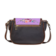 Load image into Gallery viewer, Ti Amo I love you - Exclusive Brand - Perfume - Front &amp; Top Floral Swag-  Saddle Bag
