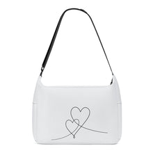 Load image into Gallery viewer, Ti Amo I love you - Exclusive Brand - Athens Gray- Double Script Heart - Journey Computer Shoulder Bag
