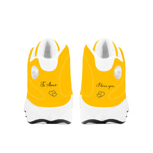 Load image into Gallery viewer, Ti Amo I love you - Exclusive Brand  - Amber - Mens / Womens - Unisex Basketball Shoes - White Laces
