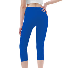 Load image into Gallery viewer, Ti Amo I love you - Exclusive Brand- Dark Blue - Angry Fish -  Capri Yoga Leggings - Sizes XS-3XL
