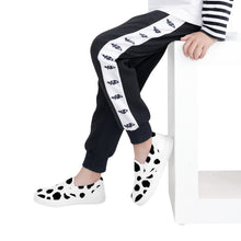 Load image into Gallery viewer, Ti Amo I love you - Exclusive Brand - White &amp; Black Cow Spots - Kids Slip-on shoes - White Soles
