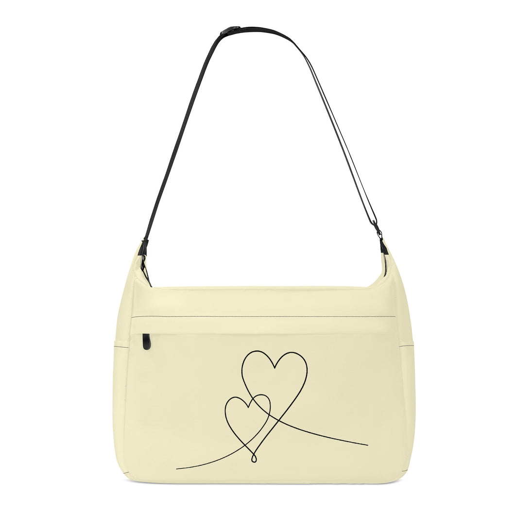 Ti Amo I love you - Exclusive Brand - Baja White - Double Script Heart - Journey Computer Shoulder Bag