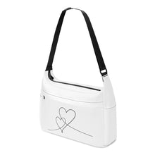 Load image into Gallery viewer, Ti Amo I love you - Exclusive Brand  - White - Double Script Heart - Journey Computer Shoulder Bag
