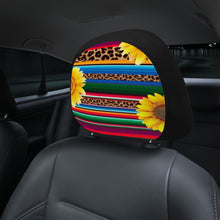 Load image into Gallery viewer, Ti Amo I love you - Exclusive Brand - Leopard &amp; Sunflowers - Car Headrest Covers
