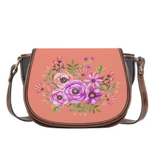 Load image into Gallery viewer, Ti Amo I love you - Exclusive Brand - Apricot - Floral Bouquet - Saddle Bag
