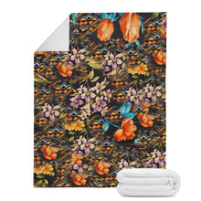 Load image into Gallery viewer, Ti Amo I love you - Exclusive Brand - Shingle Fawn, Monte Carlo, Bouquet &amp; Tango Floral Pattern - Micro Fleece Blankets
