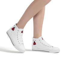 Load image into Gallery viewer, Ti Amo I love you - Exclusive Brand - High-Top Canvas Shoes - White Soles
