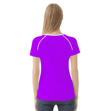 Load image into Gallery viewer, Ti Amo I love you - Exclusive Brand  - Fushia Blue 2 - Double Purple - Women&#39;s T shirt
