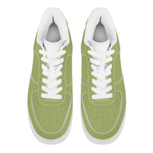 Load image into Gallery viewer, Ti Amo I love you - Exclusive Brand  - Olive Green - Transparent Low Top Air Force Leather Shoes
