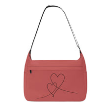 Load image into Gallery viewer, Ti Amo I love you - Exclusive Brand - Fuzzy Wuzzy Brown - Double Script Heart - Journey Computer Shoulder Bag
