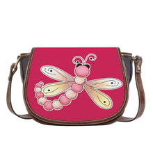 Load image into Gallery viewer, Ti Amo I love you - Exclusive Brand - Cerise Red 2 - Dragonfly - Saddle Bag
