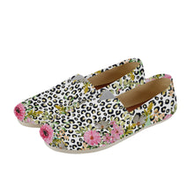 Load image into Gallery viewer, Ti Amo I love you  - Exclusive Brand  - Leopard with Flowers - Womens Casual Flats - Ladies Driving Shoes
