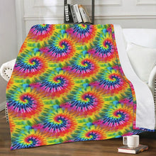 Load image into Gallery viewer, Ti Amo I love you - Exclusive Brand  - Rainbow Swirled Tie-Dye Pattern -  Micro Feece Blankets
