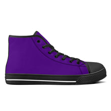 Load image into Gallery viewer, Ti Amo I love you - Exclusive Brand - Pigment Indigo- High-Top Canvas Shoes - Black Soles
