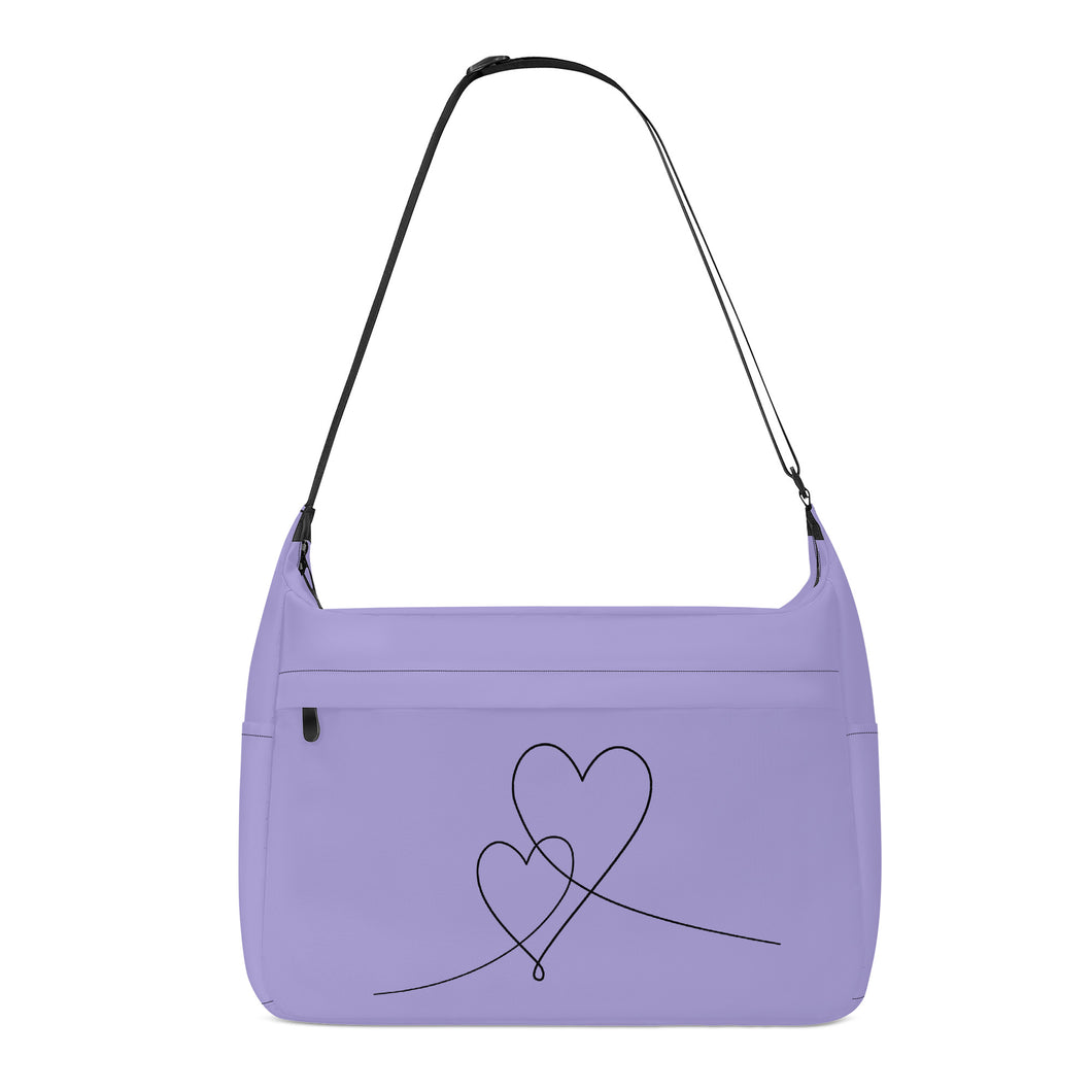 Ti Amo I love you - Exclusive Brand - Cold Purple - Double Script Heart - Journey Computer Shoulder Bag