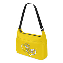 Load image into Gallery viewer, Ti Amo I love you - Exclusive Brand - Ripe Lemon - Double White Heart - Journey Computer Shoulder Bag
