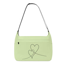 Load image into Gallery viewer, Ti Amo I love you - Exclusive Brand - Caper Green - Double Script Heart - Journey Computer Shoulder Bag
