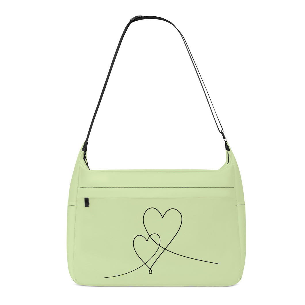 Ti Amo I love you - Exclusive Brand - Caper Green - Double Script Heart - Journey Computer Shoulder Bag