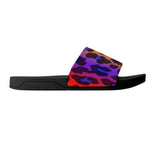 Load image into Gallery viewer, Ti Amo I love you  - Exclusive Brand - Rainbow Animal Pattern - Womens / Childrens  / Youth  - Slide Sandals - Black Soles
