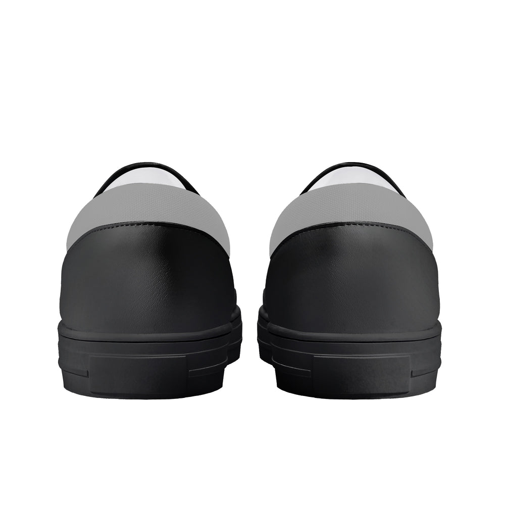 Ti Amo I love you - Exclusive Brand - Silver Chalice - Double Black Heart - Kids Slip-on shoes - Black Soles