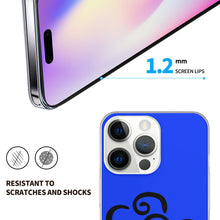 Load image into Gallery viewer, Ti Amo I love you - Exclusive Brand  - Blue Blue Eyes - Double Black Heart -  iPhone 14 Transparent Acrylic Case (3 cameras)
