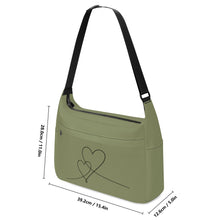 Load image into Gallery viewer, Ti Amo I love you - Exclusive Brand - Avocado 2- Double Script Heart - Journey Computer Shoulder Bag
