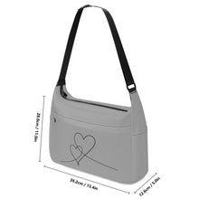 Load image into Gallery viewer, Ti Amo I love you - Exclusive Brand - Silver Chalice - Double Script Heart - Journey Computer Shoulder Bag
