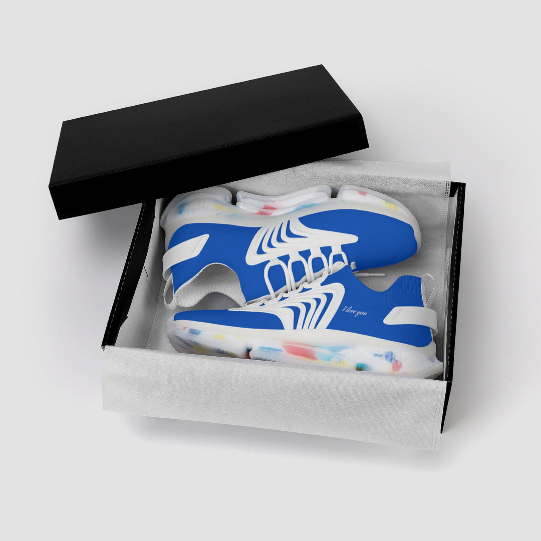 Ti Amo I love you - Exclusive Brand  - Absolute Zero Blue - Womens - Air Max React Sneakers - White Soles