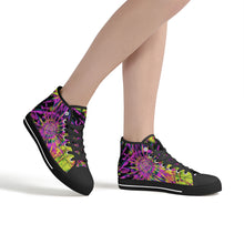 Load image into Gallery viewer, Ti Amo I love you - Exclusive Brand - High-Top Canvas Shoes - Black Soles
