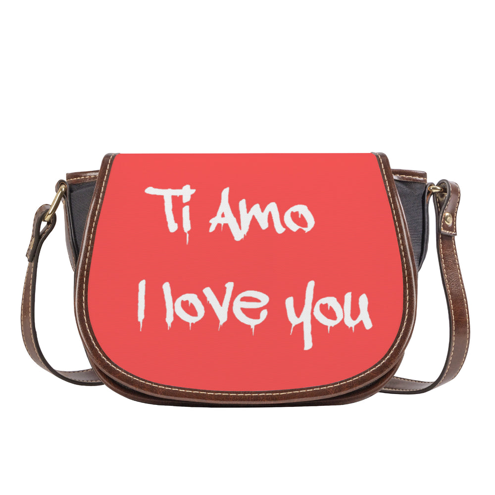 Ti Amo I love you - Exclusive Brand - Persimmon - Ti Amo I love you Logo - Saddle Bag